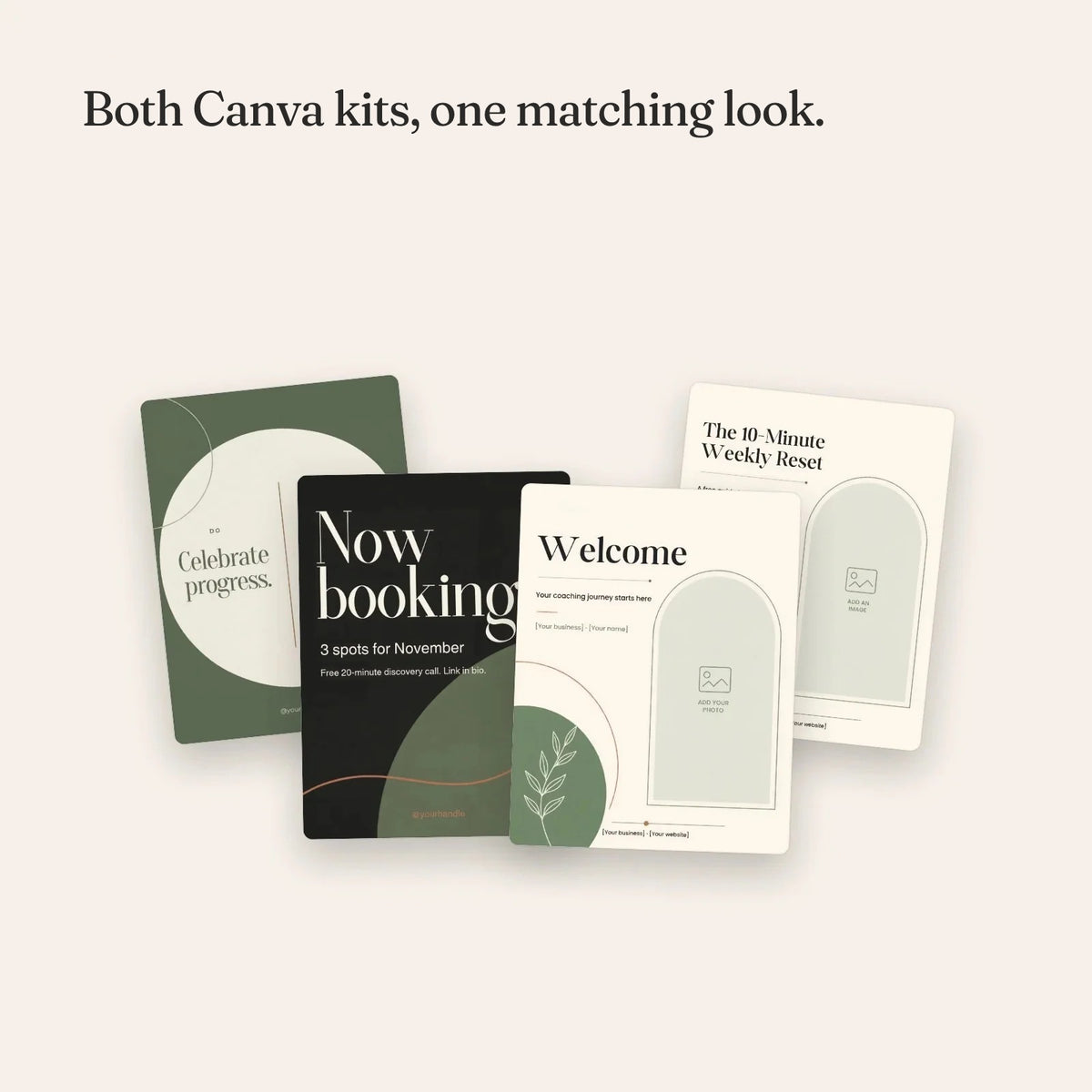 Canva Marketing Bundle: Instagram post templates alongside the welcome packet and ebook